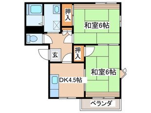 ＫプラットハウスＢ棟の物件間取画像